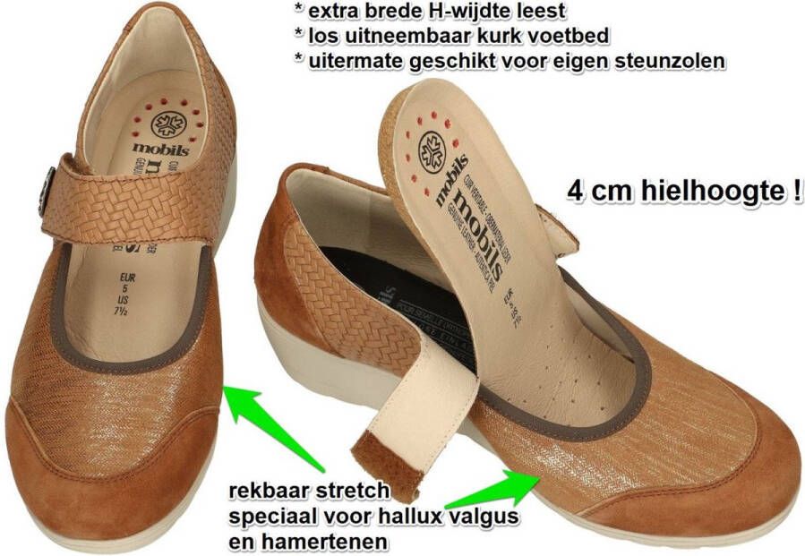 Mobils Ergonomic Mobils Ergonomi Dames cogna caramel ballerina's & mocassins - Foto 1