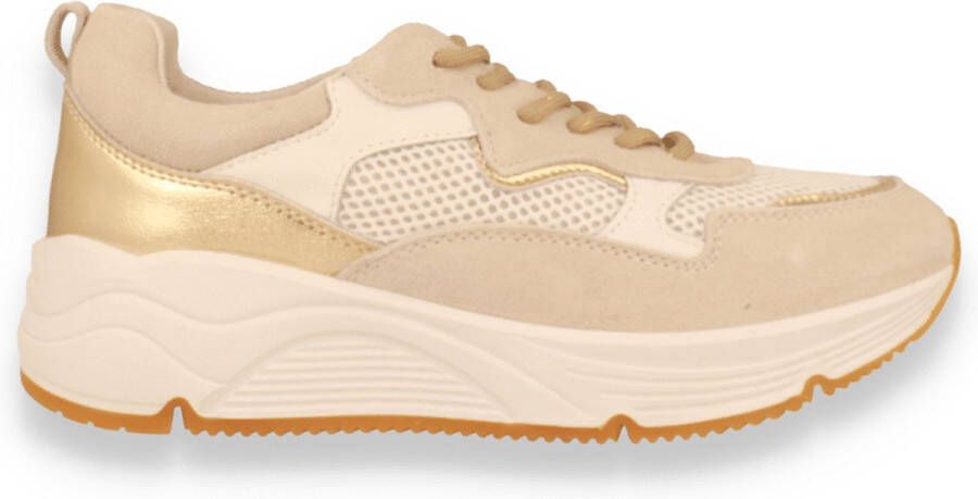 Mode-Mania Dames Sneaker Wit Goud WIT