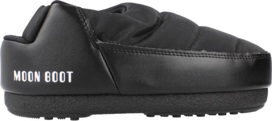 Moon boot Zwarte gewatteerde nylon muilen voor heren Black Heren