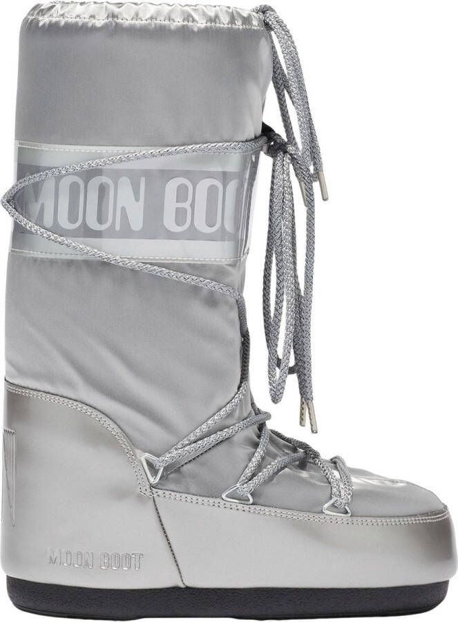 Moon boot Zilveren sneeuwlaarzen met PVC-afwerking Gray Dames