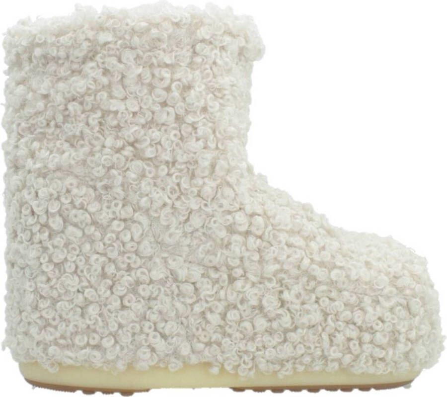 Moon Boot Icon Low Faux Curly Sneeuw Laarzen Beige Vrouw