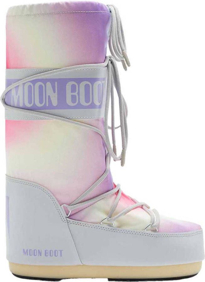 Moon boot Nylon Gevoerde Laarzen met Logo Detail Gray Dames