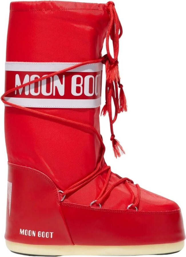 Moon boot Snowboots met ronde neus en aantrekkoord Red Dames