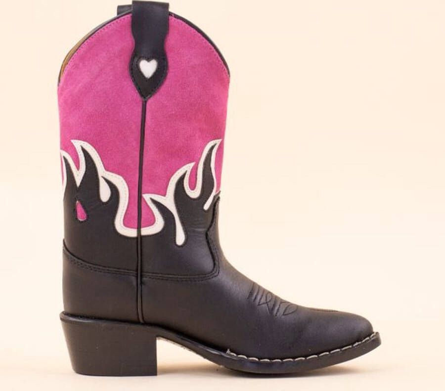 Moonrise cowboylaarsjes Fayme roze zwart