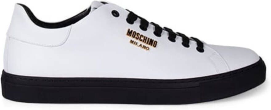 Moschino Teddy Sneakers met Mesh Suede Neopreen en Leer White Dames