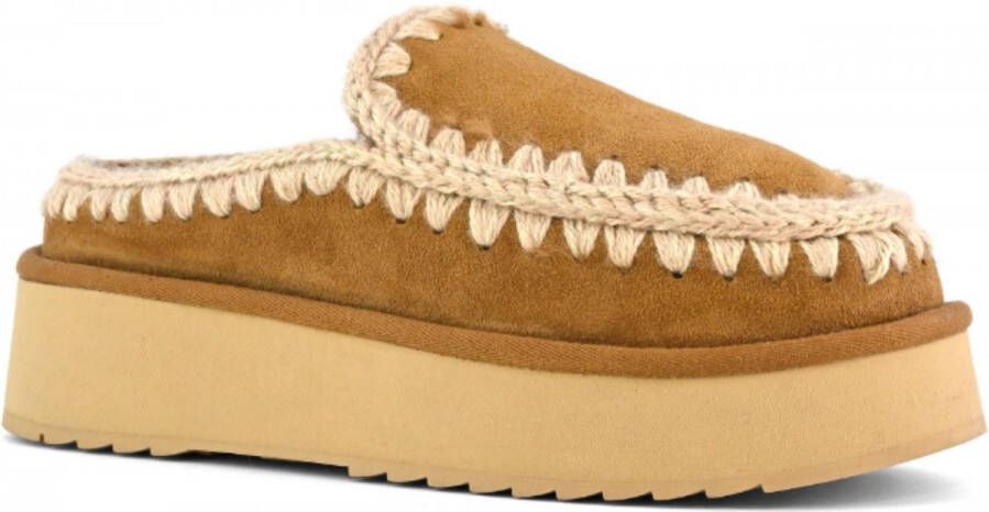 MOU Clog Eskimo Platform Instappers Dames Cognac