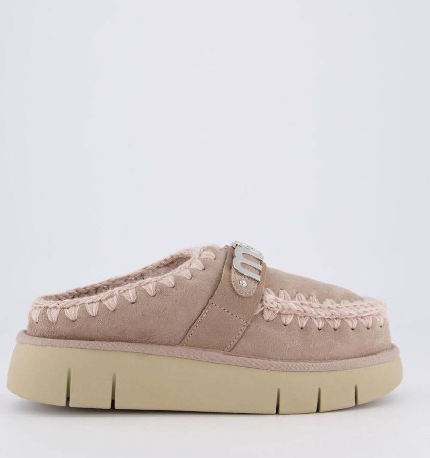 Mou Casual Roze Leren Klomp Pink Dames