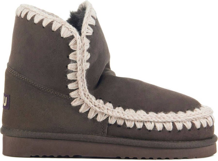 MOU Enkellaarsjes Dames Pantoffels Damesschoenen Leer Eskimo18 Bruin