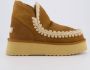 MOU Vachtlaarzen Dames Mini Eskimo Platform Boot Maat: 38 Materiaal: Suède Kleur: Cognac - Thumbnail 2