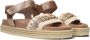 Mou Bronzen Leren Sandalen met Oversized Logo Multicolor Dames - Thumbnail 8