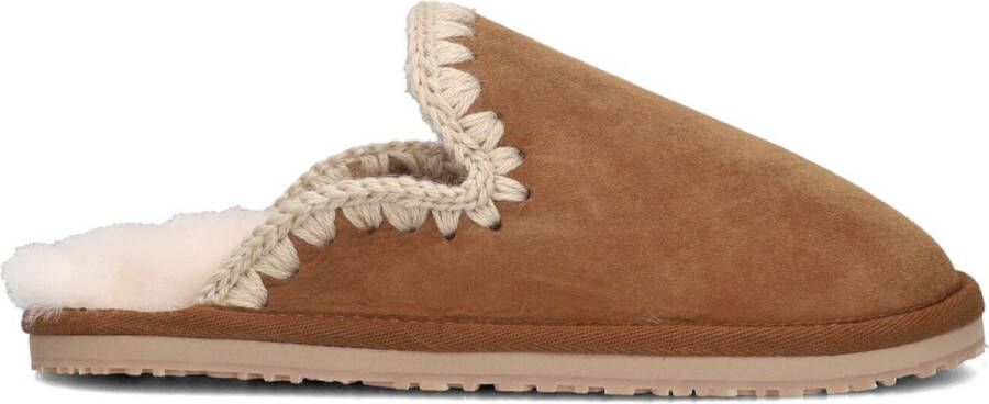 MOU Slipper Eskimo Pantoffels Sloffen Dames Cognac