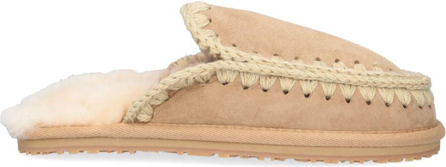 MOU Slipper Full Eskimo Stitch Pantoffels Sloffen Camel