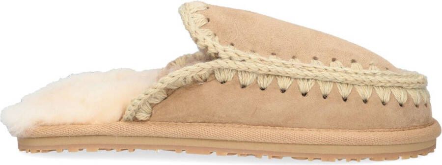 MOU Pantoffels Dames Slipper Full Eskimo Stitch Maat: 42 Materiaal: Suède Kleur: Camel - Foto 2