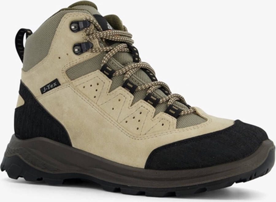 Mountain Peak leren dames wandelschoenen cat. B Zwart Uitneembare zool