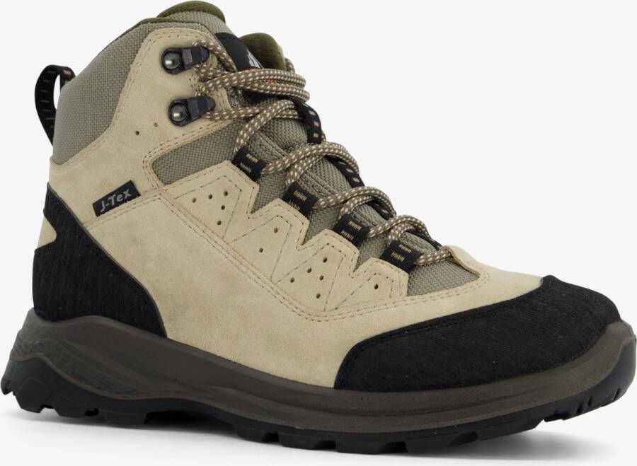 Mountain Peak leren dames wandelschoenen cat. B Zwart Uitneembare zool