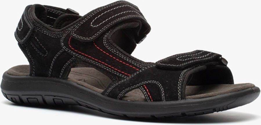 Mountain Peak leren heren sandalen zwart