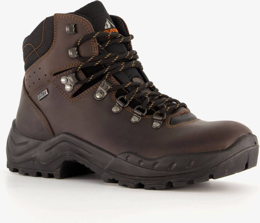 Mountain Peak leren heren wandelschoenen cat. B Bruin Uitneembare zool