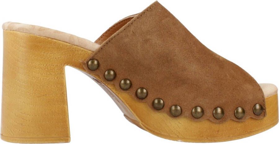 Mustang Coyote Platform Sandals Brown Dames