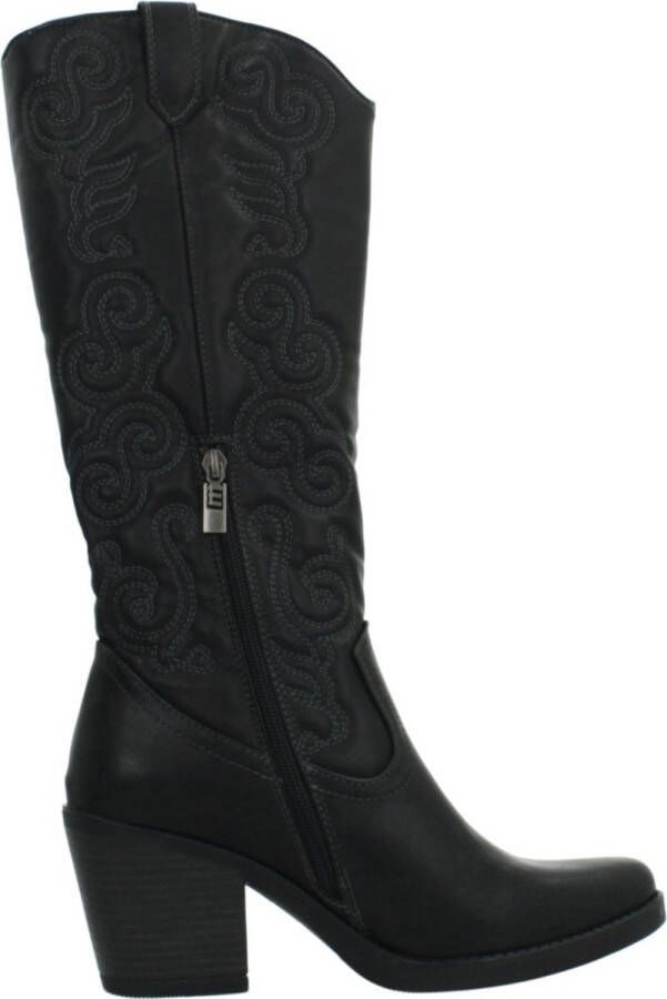 Mtng Western Style Cowboy Boots Black Dames