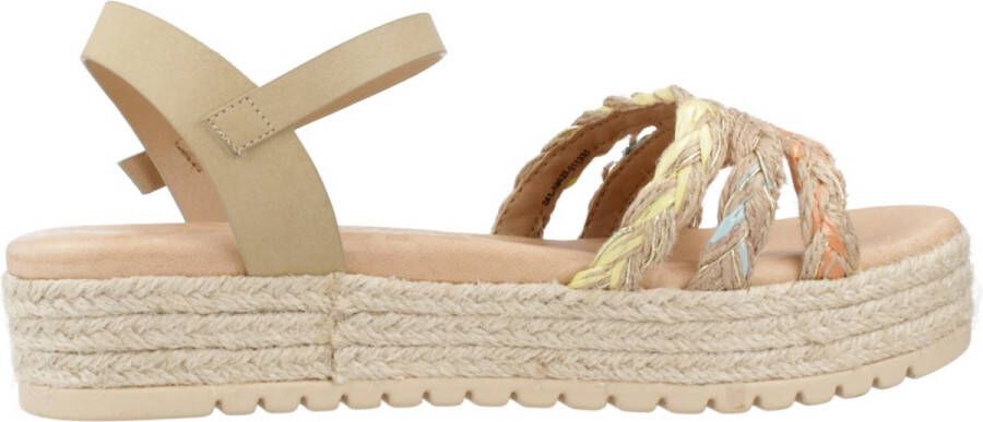 Mtng Platte Sandalen voor Vrouwen Beige Dames