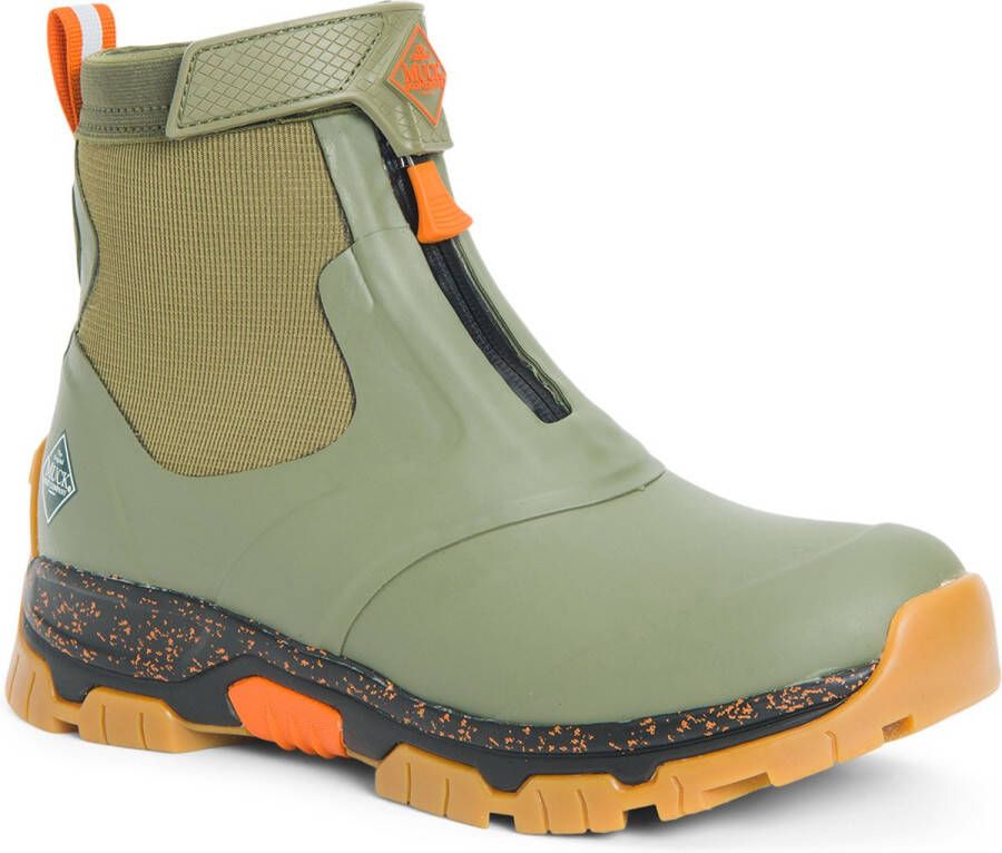 Muck Boots Olive orange heren enkel laars Apex Zip van