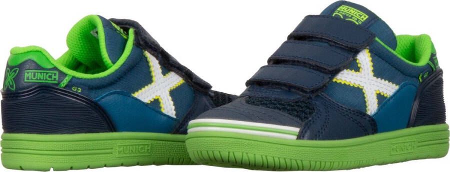 Munich Sneakers Unisex navy donkerblauw groen wit