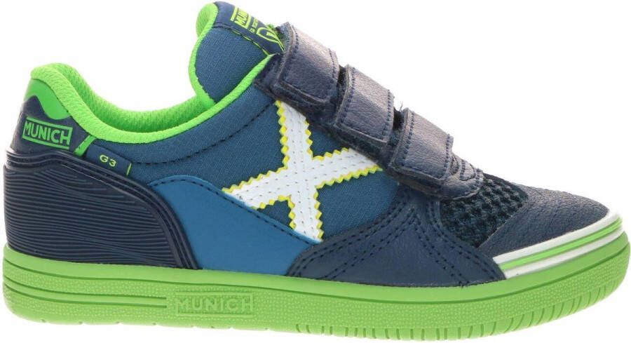 Munich jongens sneakers Blauw Uitneembare zool