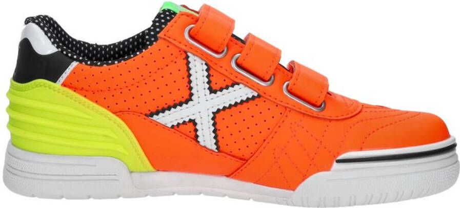 Munich Sneakers Oranje Imitatieleer 081229 Kunstleer