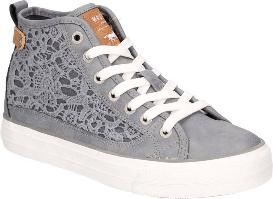 Mustang Shoes Veterschoenen high top sneakers vrijetijdsschoen met stijlvolle textielinzet