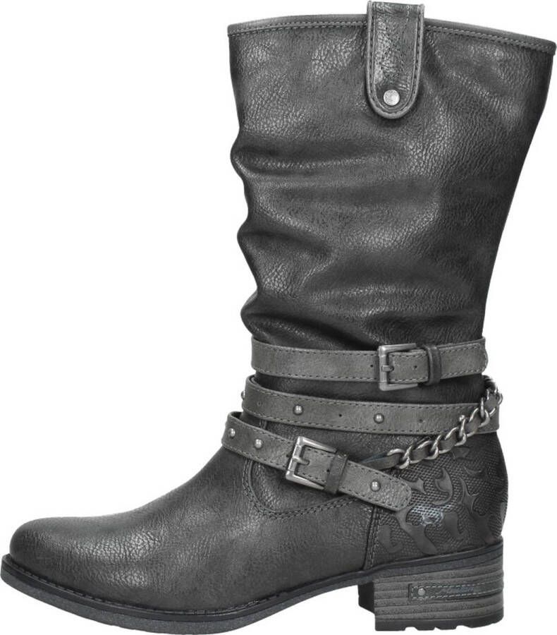 Mustang Shoes Winterlaarzen met stempeldruk bij de hiel slouchy schacht