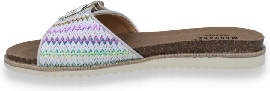 Mustang Dames Slipper Wit Multi MULTICOLOR