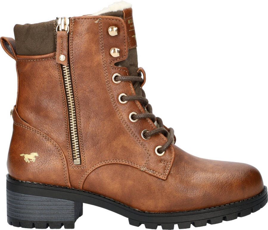 Mustang Warmgevoerde Veterschoenen Brown Dames - Foto 1