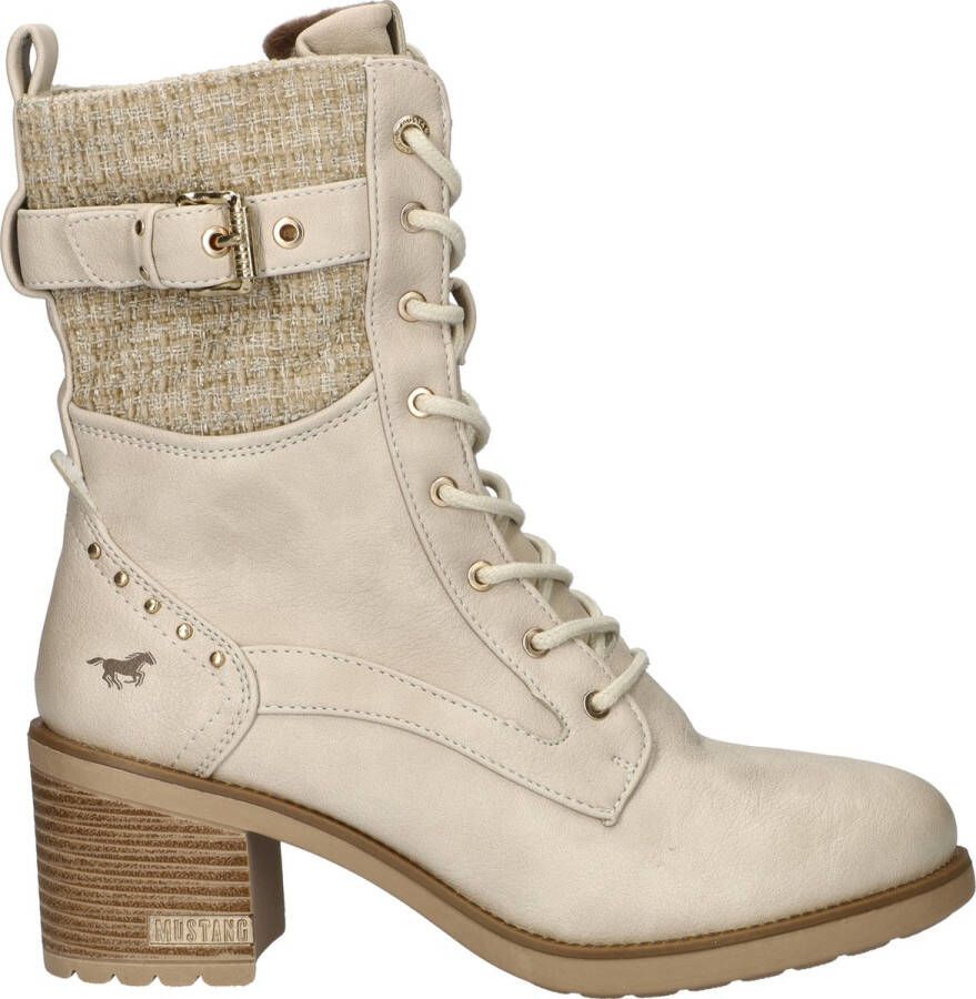 Mustang dames veterboot Off White - Foto 1