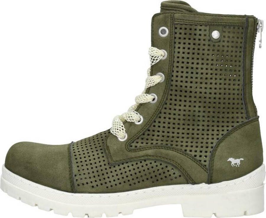 Mustang Dames veterschoenen Hoog groen