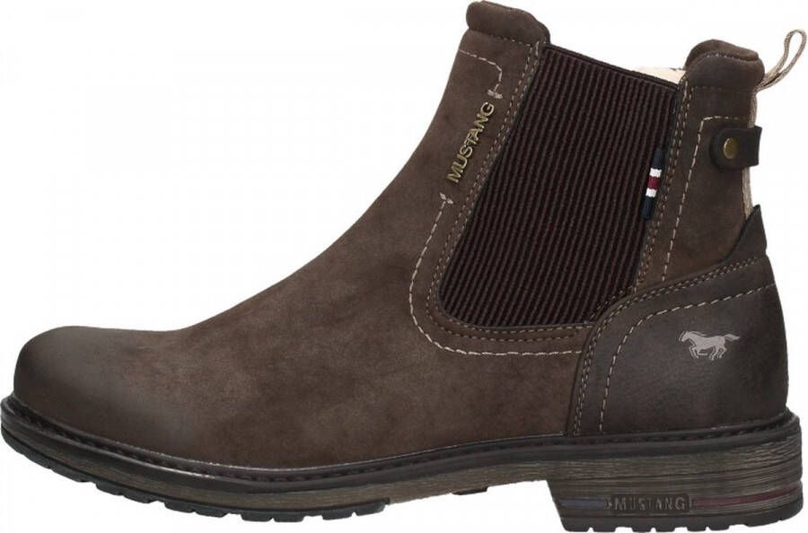 Mustang Bruine Chelsea Boot met Teddy Voering Brown Heren