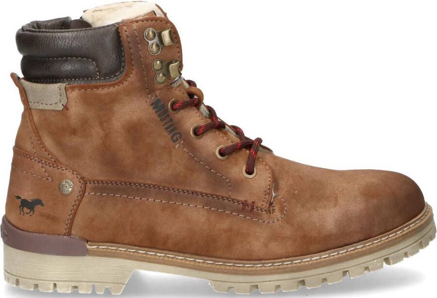 Mustang Shoes Winterlaarzen lace-up boots ankle boots worker boots contrast trim logo patch