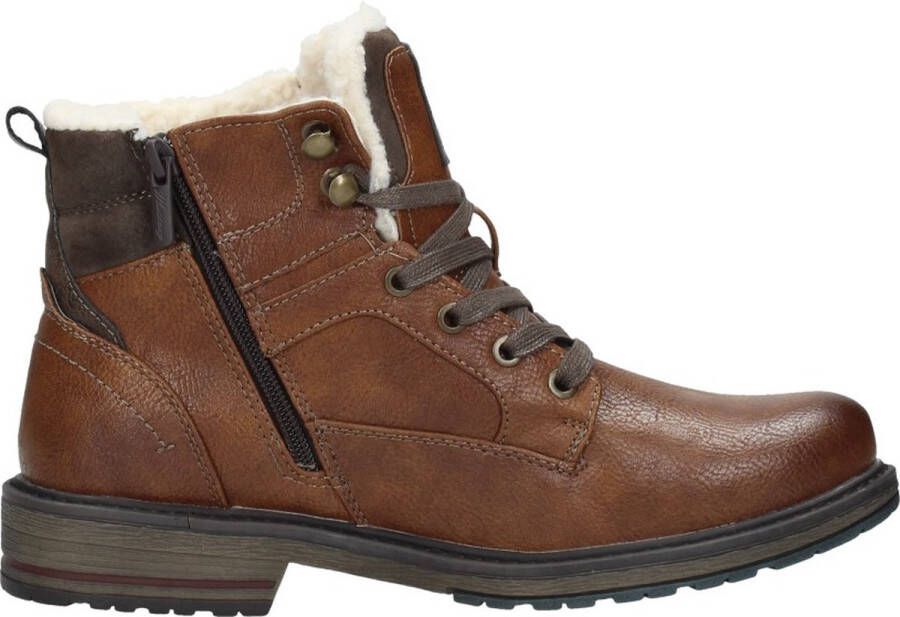 Mustang Heren veterschoenen Hoog cognac