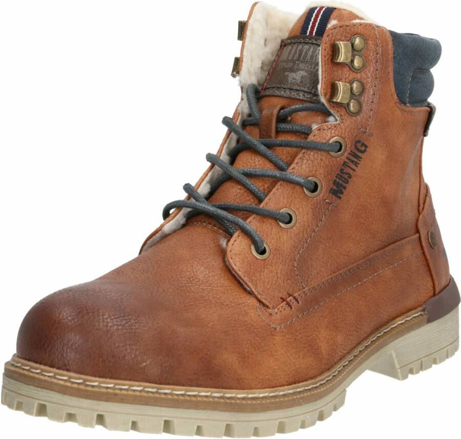 Mustang Shoes Winterlaarzen lace-up boots ankle boots worker boots contrast trim logo patch