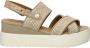 Mustang Sandalen Plat Sandalen Plat beige - Thumbnail 1