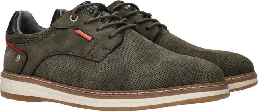 Mustang Groene Casual Sneakers met Gewatteerde Enkel Green Heren