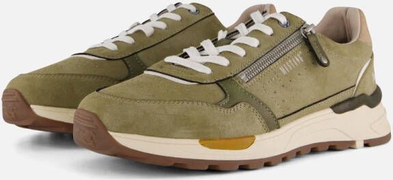 Mustang Sneakers groen Suede