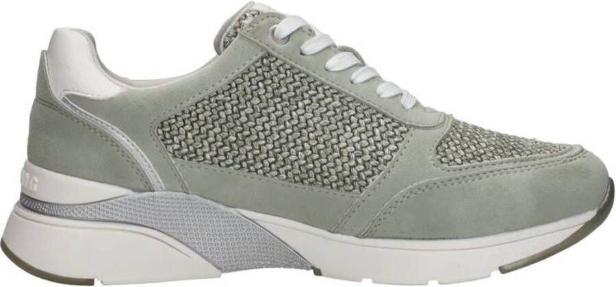 Mustang Mintgroene Geweven Sneaker Green Dames