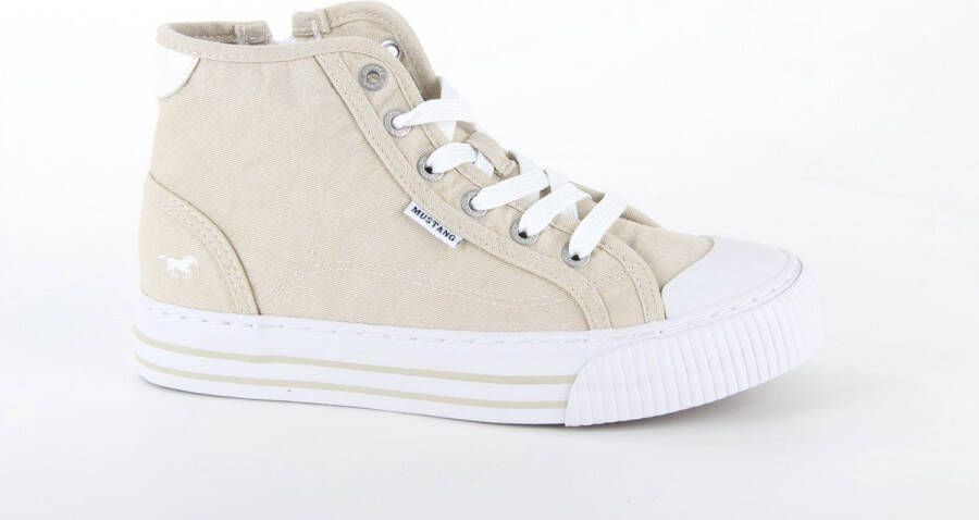 Mustang Shoes Plateausneakers veterschoen vrijetijdsschoen high top-sneaker met rits