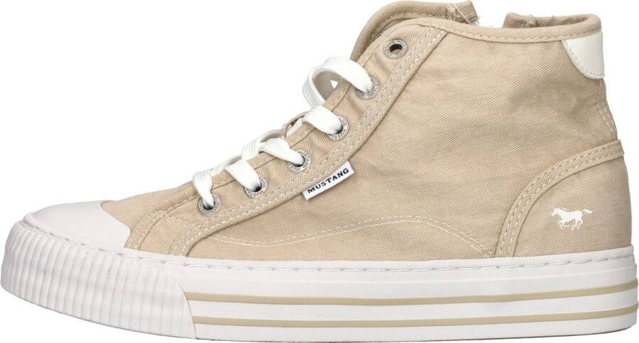 Mustang Shoes Plateausneakers veterschoen vrijetijdsschoen high top-sneaker met rits