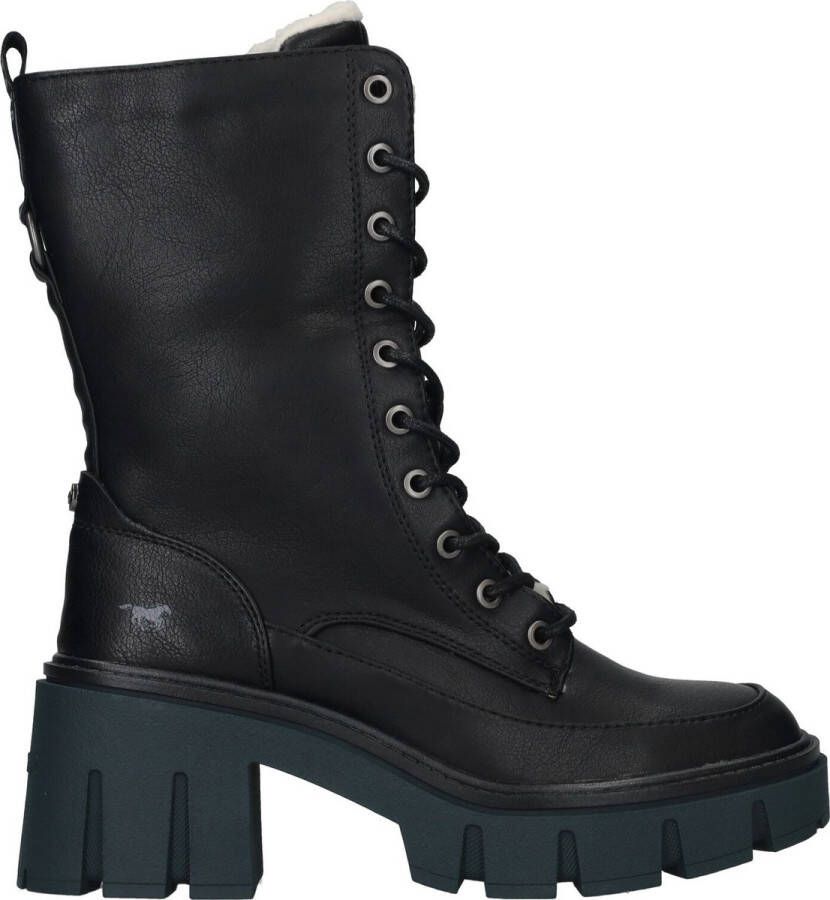 Mustang Heeled Boots Black Dames