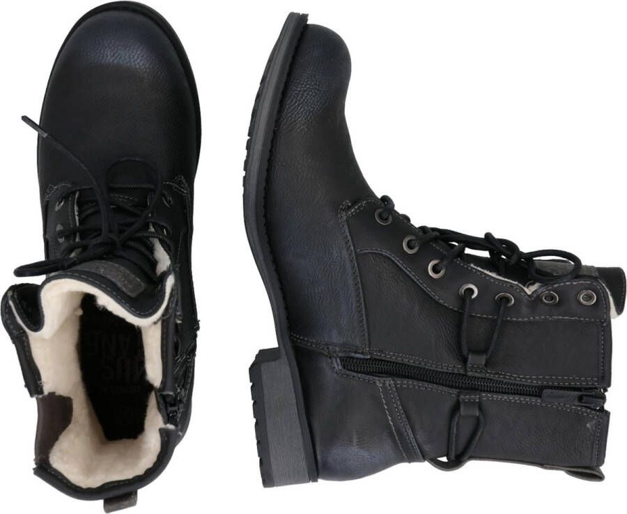 Mustang Shoes Winterlaarzen blokhak winterlaars veterschoenen bezet met studs