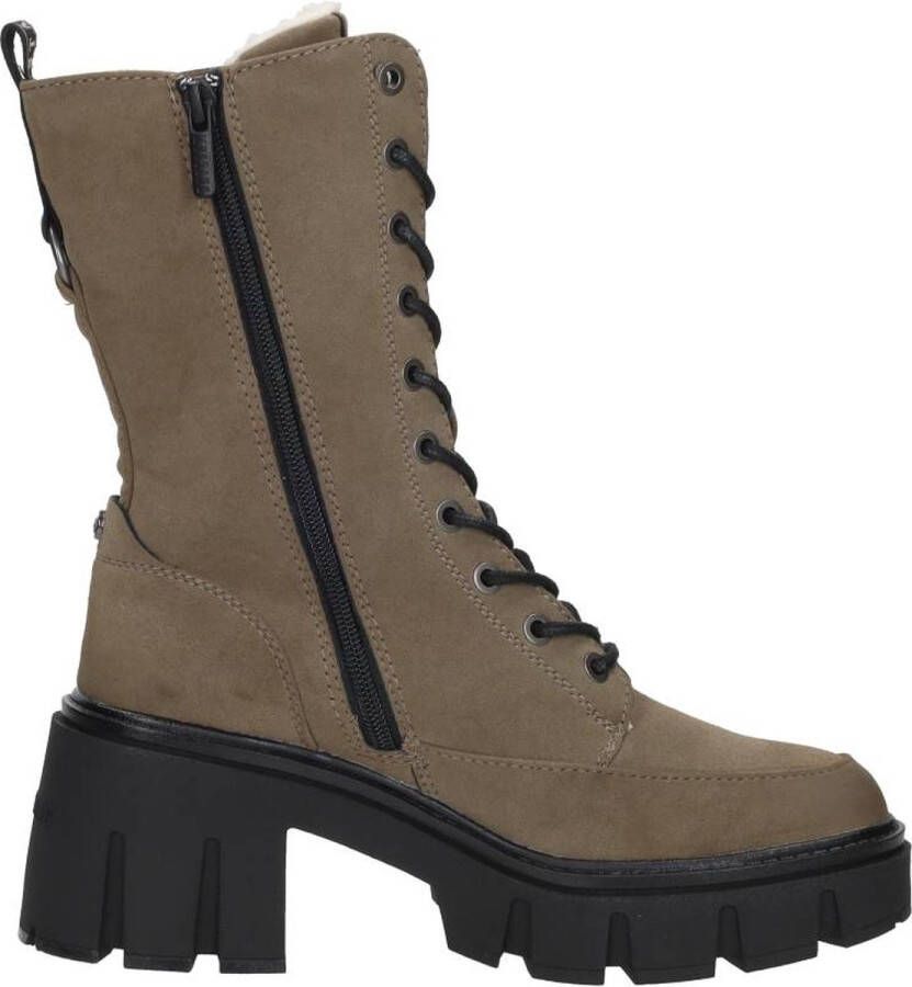 Mustang Warme Platform Veterschoen voor Dames Gray Dames