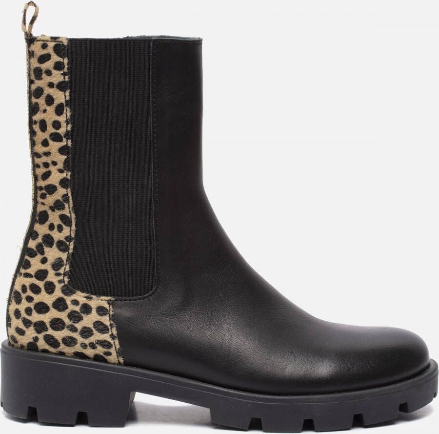 Muyters Chelsea boots Zwart Leer 022701 Dames