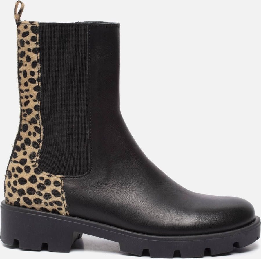 Muyters Chelsea boots Zwart Leer 032703 Dames