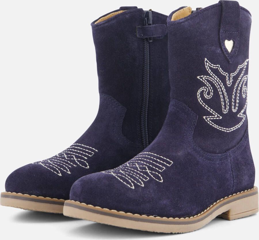 Muyters Cowboylaarzen blauw Suede